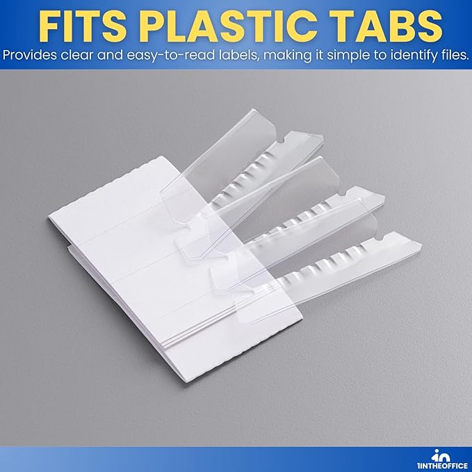 1InTheOffice Hanging Folder Tab Inserts, 3-1/2", 100/Pack (3")