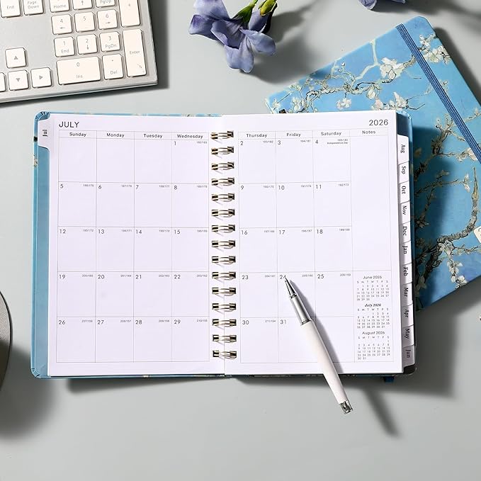 Planner 2026-2027- Academic Planner 2026-2027, JUL 2026 - JUN 2027, 6.4" x 8.5" Calendar Planner, Monthly Tabs, Hardcover, Thick Paper, Daily Organizer