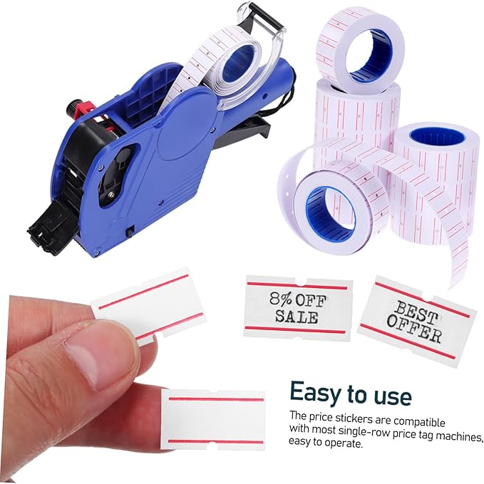 Tofficu 10rolls Paper Price Labels Self-Adhesive Stickers for Retail Small Price Tags Marking Labels Easy to Spot Items