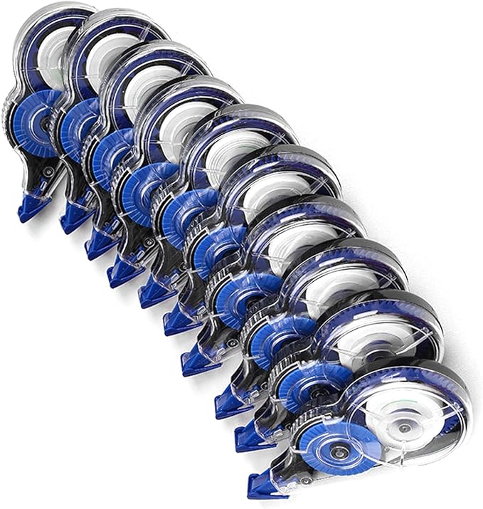 10Pcs Correction Tape Roller 8mx5mm Quick Dry White Out Correction Tape Total 80m for Writing School and Office Supplies
