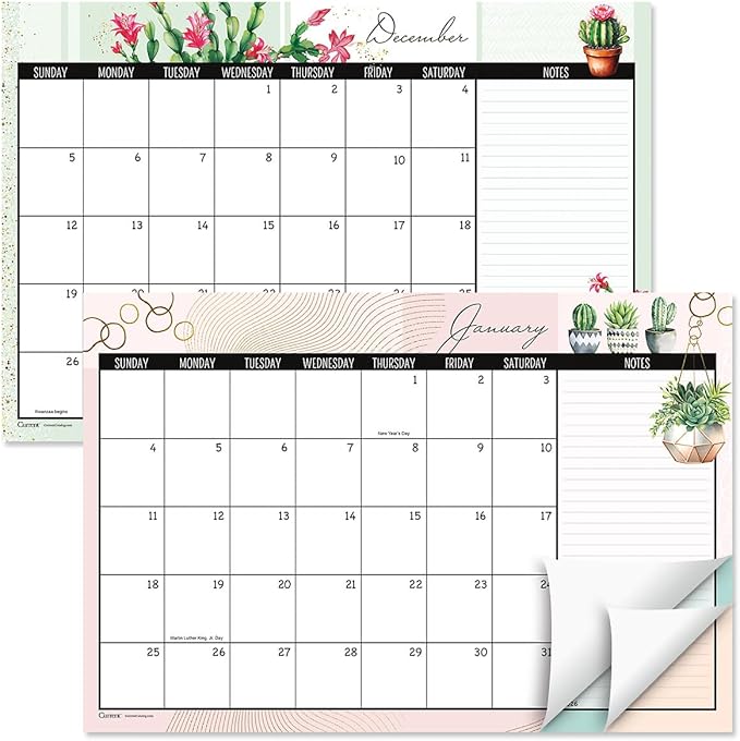 Current 2026-2027 Plants Desk Calendar Pad, 11-Inch x 16-1/4-Inch Size, Large 24-Month Bookstore-Quality Calendars for Kitchen & Office