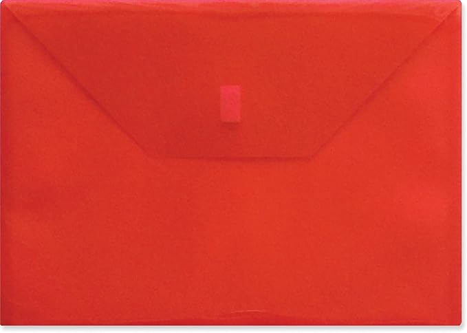 Lion Design-R-Line Poly Envelope, 9-3/8 Inch x 13 Inch, Pack of 6 (Transparent Red (22080-RD-6P)