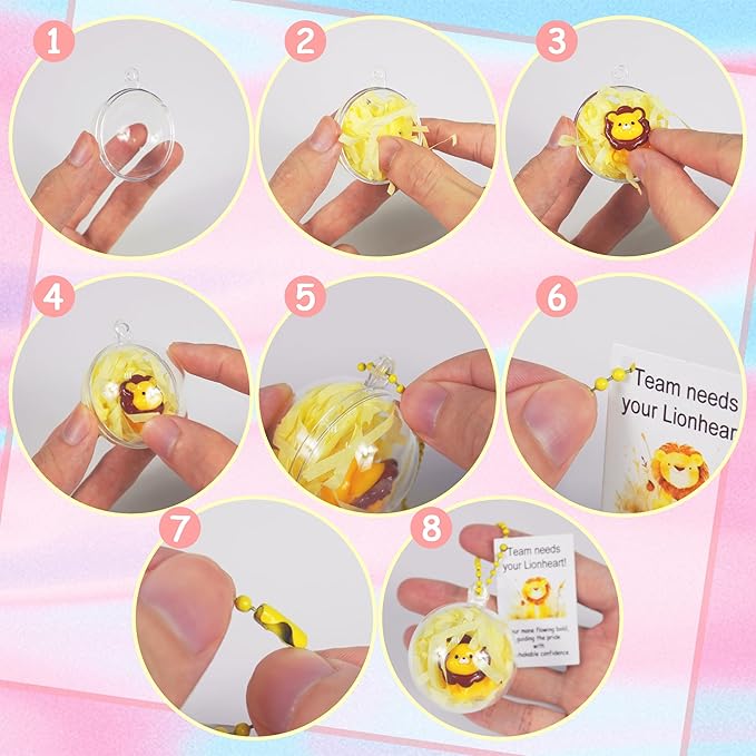 ZXSWEET 24 Sets Emotional Support Gifts Staff Appreciation Gifts Bulk Team for Employees Cute Animal Ornaments Inspirational Tags for Office Staff Teacher Group Students
