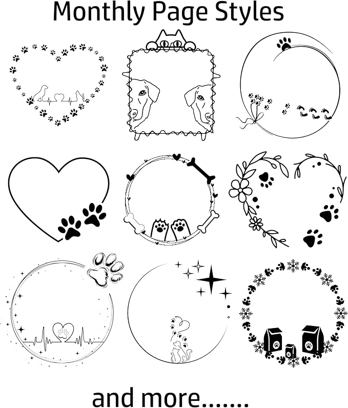 2026 Monthly Planner Calendar Refills for 7,8,9,11 Disc Mini, Classic, Skinny, Junior, Big size Discbound, Happy Planners, Loose-Leaf Inserts, 12 Month (7 Disc Mini, Puppy)