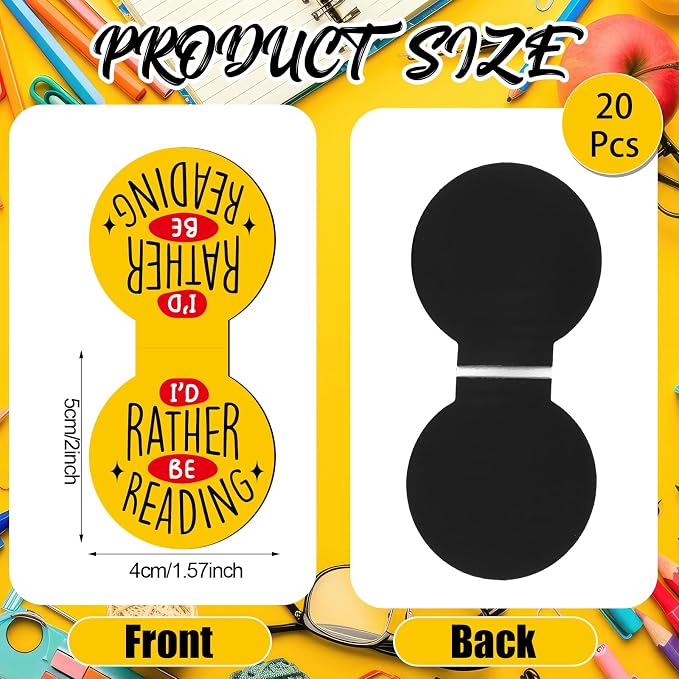 AmazingSpark 20 Pcs Magnetic Bookmarks Bulk Magnet Reading Book Marker Clips Students Motivational Awards for Office Classroom Book Lover Gifts