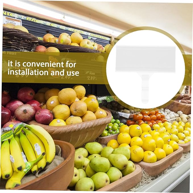20pcs Plastic Wire Shelf Label Holders for Supermarket Convenience Stores Easy Install Wire Tags Retail Display