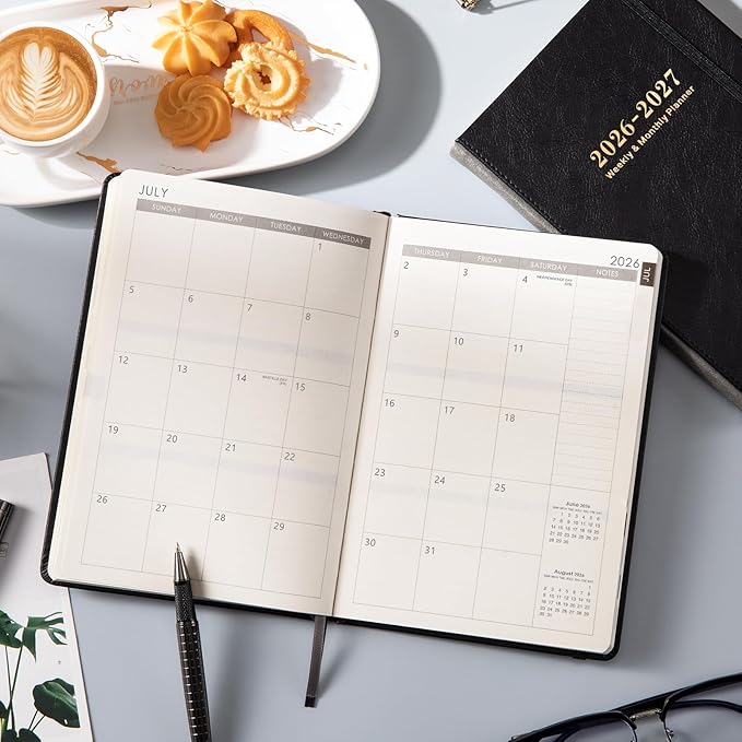 2026-2027 Planner - 2026-2027 Weekly Monthly Planner with Stickers, Jul 2026 - Jun 2027, 5.75" X 8.25", 26-27 Calendar Planner, Premium Paper, Pen Holder, Inner Pocket, 40 Notes Pages