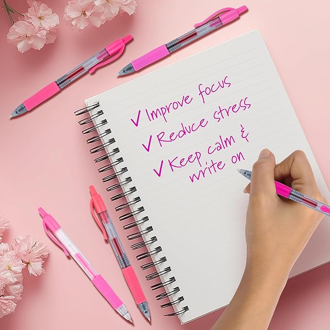 Pilot, G2 Premium Gel Roller Pens, G2 Boost Pink Pack, The Colors of Optimism, 8 Pack Pouch, Fine Point 0.7 mm, Assorted