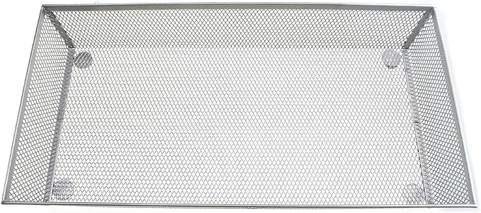 HAHIYO Stackable Mesh Tray Cup 12 x 6 x 2 inches Sturdy Container for Desk Drawer Organizer Collection for Home Office School kitchen Soft Foam Feet No Sharp Edges 1 Pack Silver