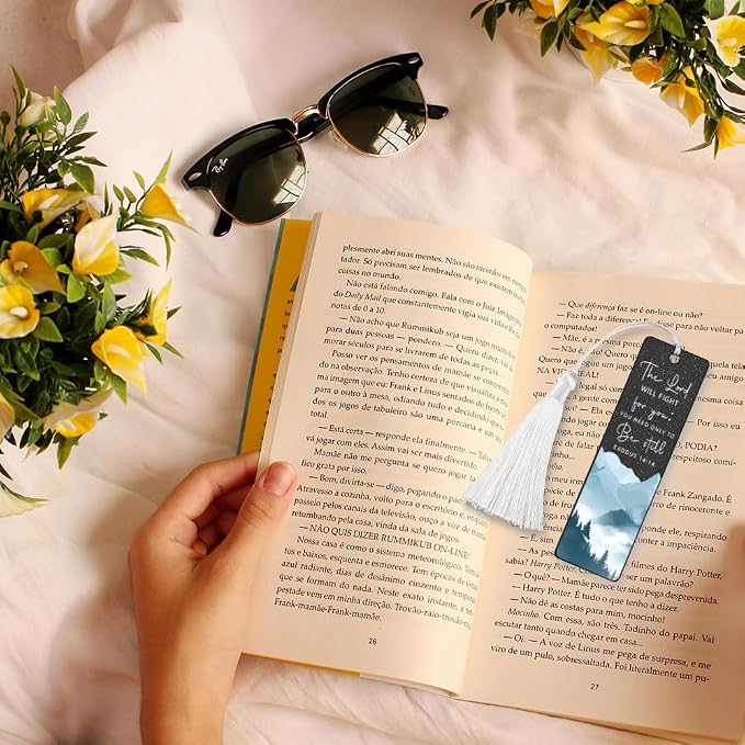 Christian Comfort Bookmark, Reassuring Gift for Believers, Peaceful Present for Spiritual Readers, Believer Comfort Gift, Unique Mountain Mist & Scripture Design Bookmark, WCB36