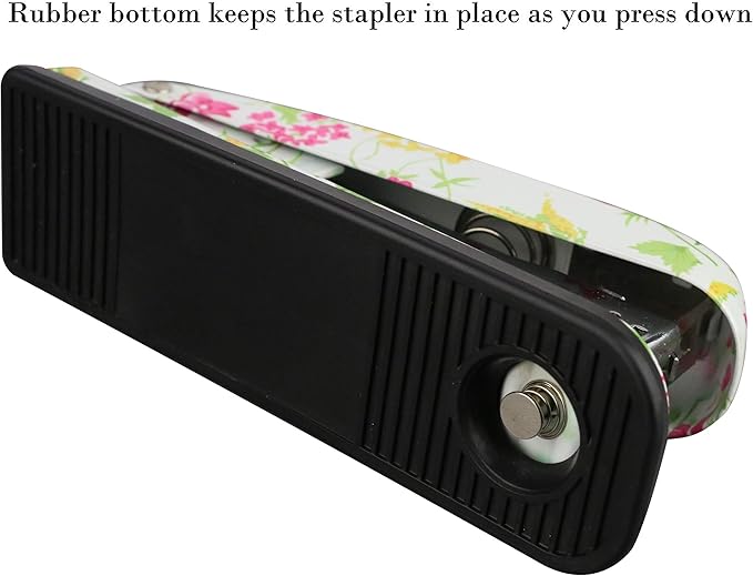 VIBRANZ-LAB Cute Heavy Duty Stapler for Home Office Supplies Standard Pretty Floral Staplers for Desk Cute Office Products Small Hand Stapler Desktop Stapler School Crafting Supplies Mini Stapler