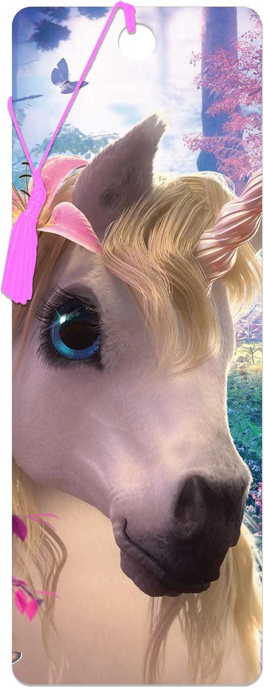 3D LiveLife Bookmark - Cute Uni from Deluxebase. Cute Lenticular Unicorn Page Marker. Animal Themed Accessories for Book Lovers. Small Gifts for Men, Women, Writers and Teachers.
