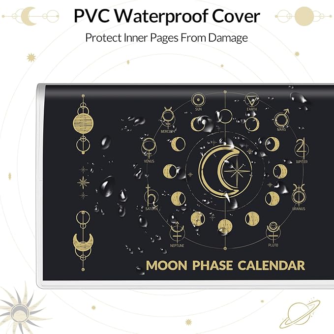 Pocket Calendar 2026-2027, Small Pocket Planner 2026 for Purse, Monthly Planner with Pvc Cover, Small Size (3.5" x 6"), From January 2026 - December 2027 - Moon Phase