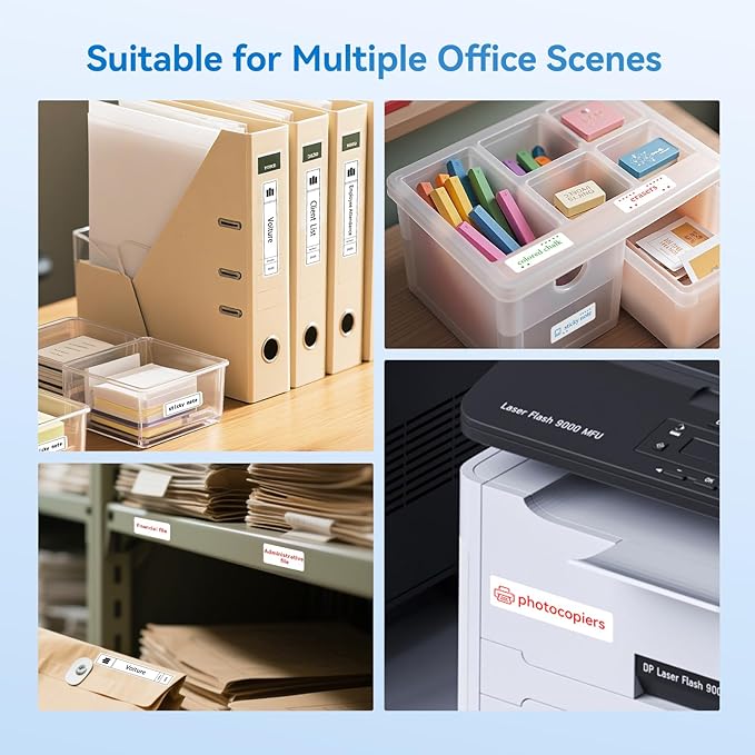 NIIMBOT Thermal Transfer Labels 0.52''x1.38'', for B18/N1 Label Maker, Long Storage Time, for Office Home Small Businesses Switch Labeling, Luminous Sticker(13mmx35mm)
