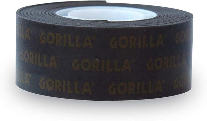 Gorilla Heavy Duty Double Sided Mounting Tape, 1" x 60", Black, (Pack of 6)