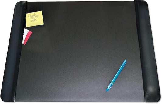 ARTISTIC LLC, Executive Desk Pad with Leather-Like Side Panels, 24 x 19, Black