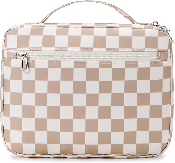 Octsky Bible Cover Case for Women Bible Book Case Church Bag Bible Protective, Checkerboard Khaki