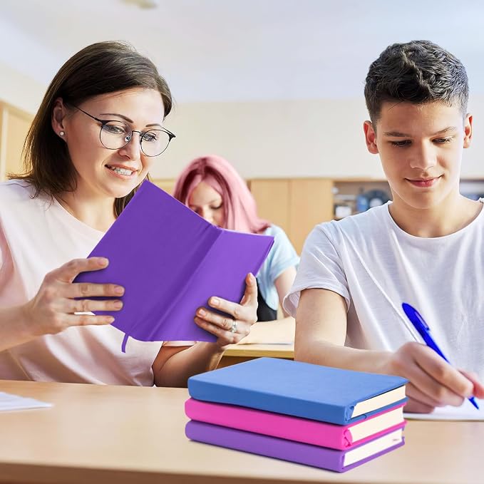 KICNIC Purple Fabric Book Cover for Hardcover, 1 Pack, 6x9 Inch, Up to 8.5”x9.5”, Adjustable School Book Sleeve Protector for Teens, Stretchable Decorative Cloth Book Sox for Book Covers