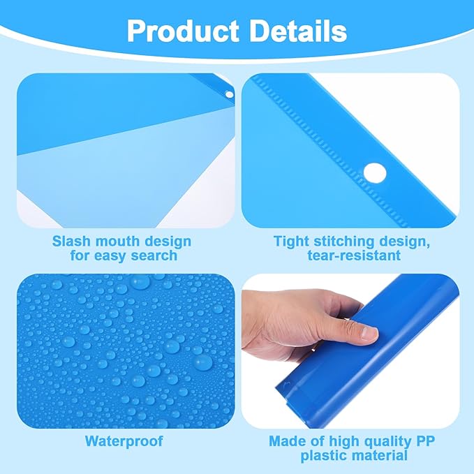 50 Pack Binder Pockets 3 Hole Punch Clear Plastic Document Folders Binder Organizer Store Letter Size 9.25 x 11.25 Inch Paper Plastic Folders with Pockets Slash File Jacket for Office (5 Colors)