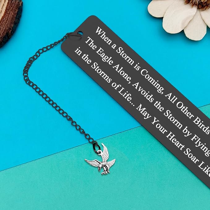 2Pcs Inspirational Bookmarks Eagle Gifts for Women Men Gifts for Eagle Scouts Reading Lovers Scouts Leader Scout Ceremony Gift Scoutmaster Court of Honor Encouragement Gifts for Eagle Lovers Friends