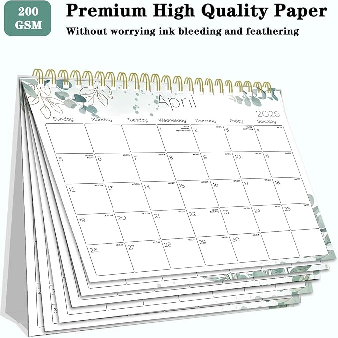 Small Desk Calendar 2026-2027 - Standing 2026 Desk Calendar, APR.2026 to JUN.2027, 8" x 6", Monthly Flip Desktop Calendar with Stickers, Your Personal Desk Planner for Home Office