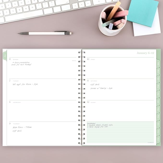 Cambridge 2025 Planner, Weekly & Monthly, 8-1/2" x 11", Large, Ombre (1731-905-25)