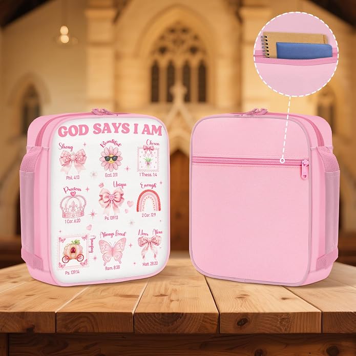 Bible Cover for Women, Bible Holder, Bible Cover With Handles, Bible Carrying Case, Bible Bags With Zipper and Pockets