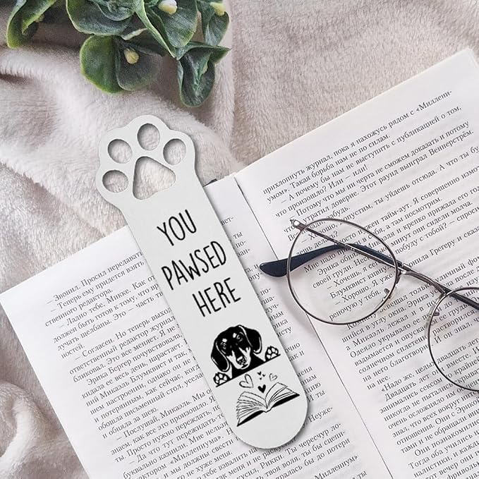 Dachshund Gifts, Dachshund Dog Bookmark for Dachshund Dog Lover Book Lovers Bookworm Bookish Nerd, Bookmark Dog Lover, Book Club Gifts for Reader Dog Owner Lover-DX120