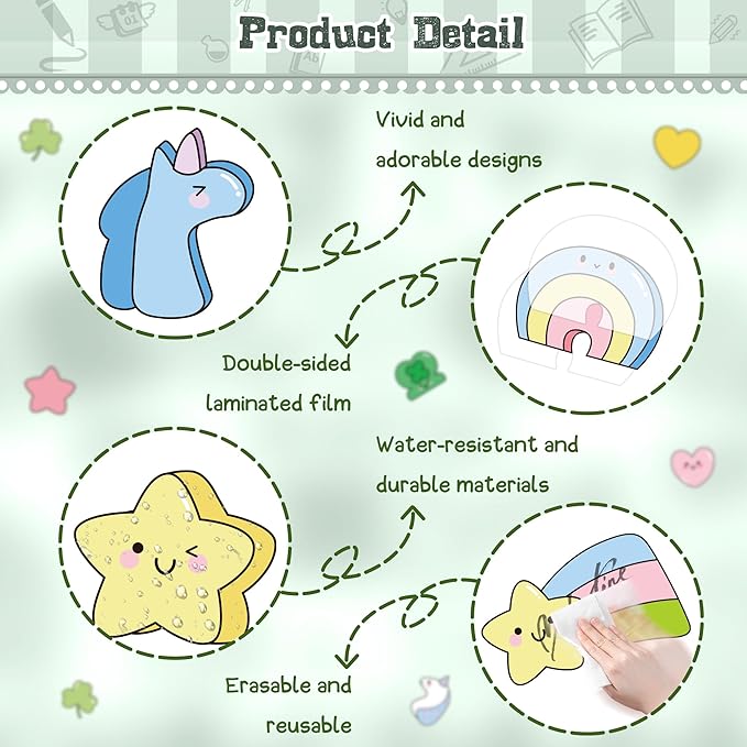 St. Patrick's Day Bulletin Board Decorations Classroom Bulletin Board Set Irish Clover Unicorn Cutouts for School Chalkboard Wall Door St. Patrick's Day Party Supplies