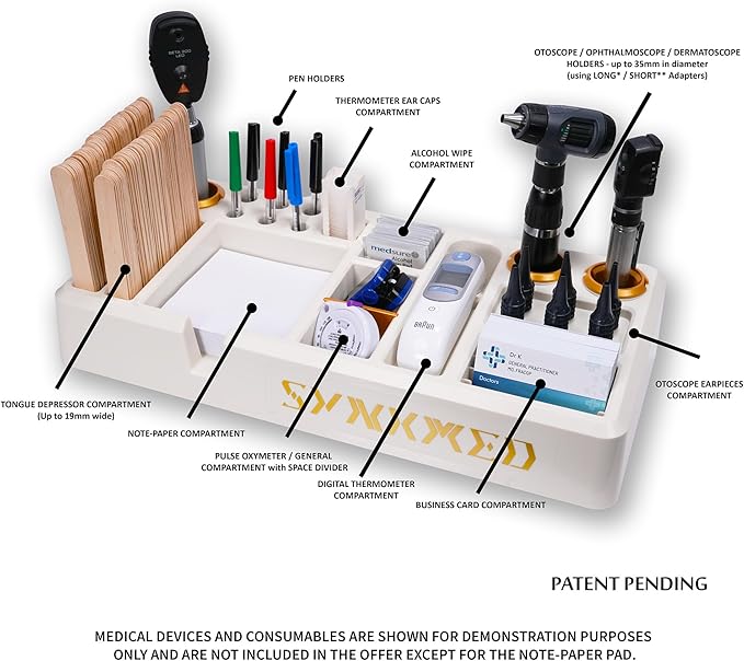 DDORG II – Premium Doctor Desk Organizer for Clinical Workflows, Designed for Medical Professionals, Clinics & Hospitals, Ideal Doctors’ Day & Birthday Gift