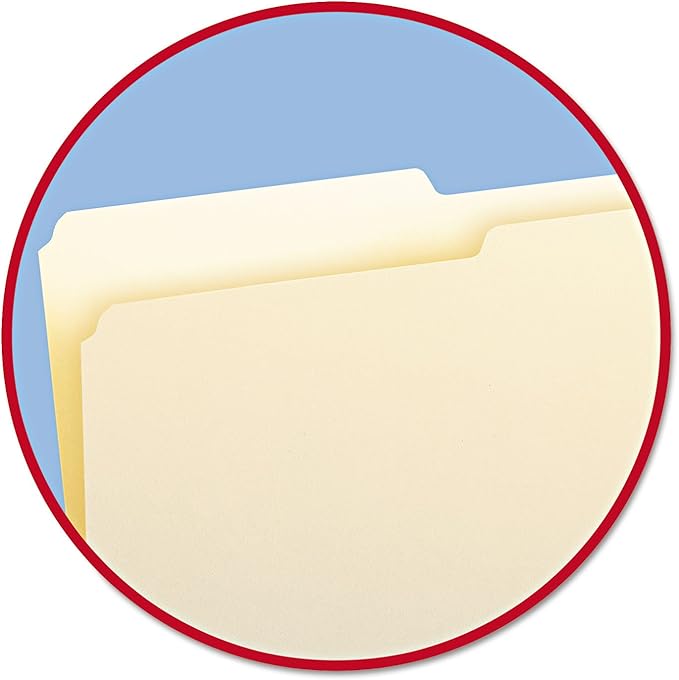 Smead File Folder, 1/2-Cut Tab, Assorted Positions, Legal Size, Manila, 100 per Box (15320)
