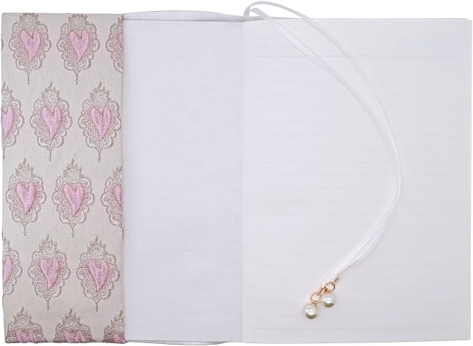 BLBMH 5.5x8.5 Fabric Bible Cover Non-Stretch | Built-in Bookmark | Handmade Washable Book Sleeve for Paperback Journal Privacy Reading Gift for Women - Love