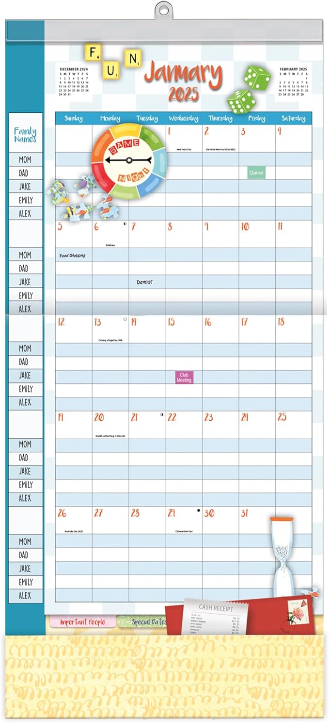 Lang, Family by Paula Joerling 2025 Plan It Wall Calendar
