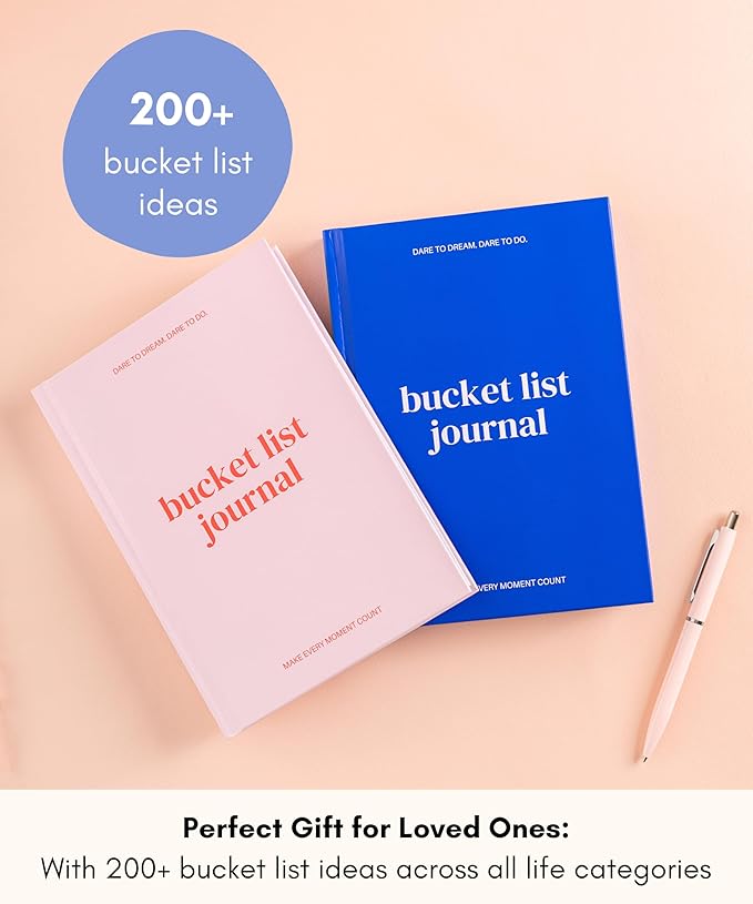 Lamare Bucket List Journal with Guided Prompts – 200+ Ideas to Dream, Plan & Reflect | Minimalist Hardcover Adventure Bucket List Book | Gift for Couples & Individuals