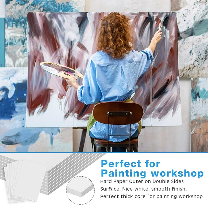 Tenceur 20 Pcs Large Foam Boards Bulk Foam Core Backing Board 3/16 Inch Thickness Foam Core Board Foam Poster Boards for Presentations, School, Office, Art Projects(White,20 x 30 x 3/16 Inches)