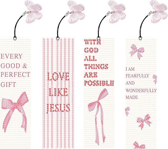 Pink Bow Diamond Art Bookmarks for Adults, Pink Bow Diamond Painting Bookmarks with Pendant, 5d Gem Art, Acrylic Bookmark Easy DIY Crafts for Books Decor Gift
