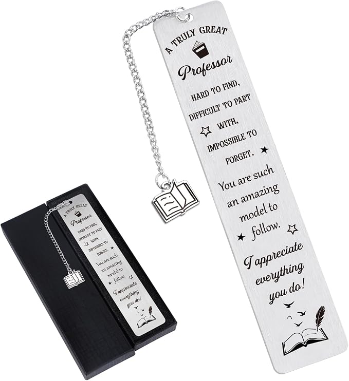 Professor Bookmark Gifts from Students - Appreciation Thank You Gift for Professor, Teacher's Day Leaving Going Away Retirement Birthday Appreciation Present for Teachers