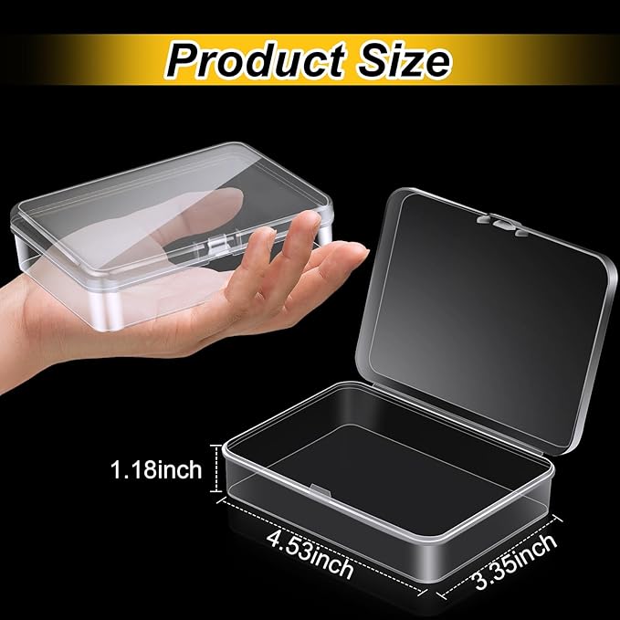 6 Pcs Plastic Crayon Box Holds 24 Crayon With Hinged Lid, Clear Crayon Organizer Crayon Holder Case Crayon Storage Containers for Art Crafts School Classroom Supplies (6)