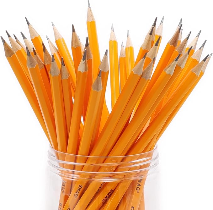 Number 2 Pencils - HB Wood Pencils for Kids Sketching & Drawing, Classroom Essentials (100 Pack Unsharpened)