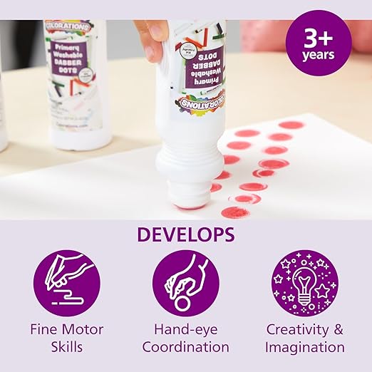 8 Dot Markers, Dab Markers, Dot Markers, Dabber, Washable, Non Toxic, Art, Craft, Art Supplies, Coloring, Drawing, Preschool, Kids, Toddlers, Bingo Daubers, Dotters, Prime Color Markers for Kids, Home