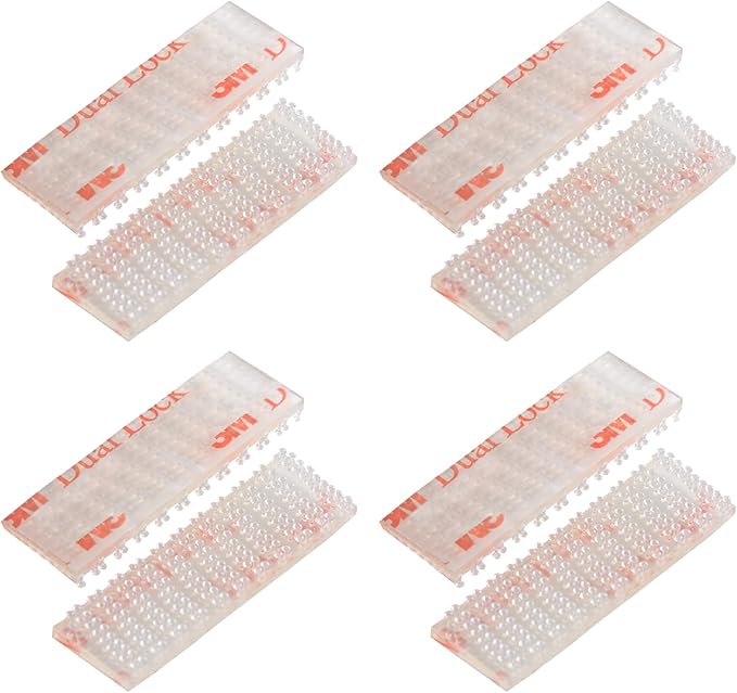 JUMINIZ 8 Pieces (4 Sets) EZ Pass Mounting Strips with Adhesive for EZ Pass/iPass Illinois/Sunpass Cars Windshield Toll Transponder Holders Sticky Replacement Double Sided Tape Sticker