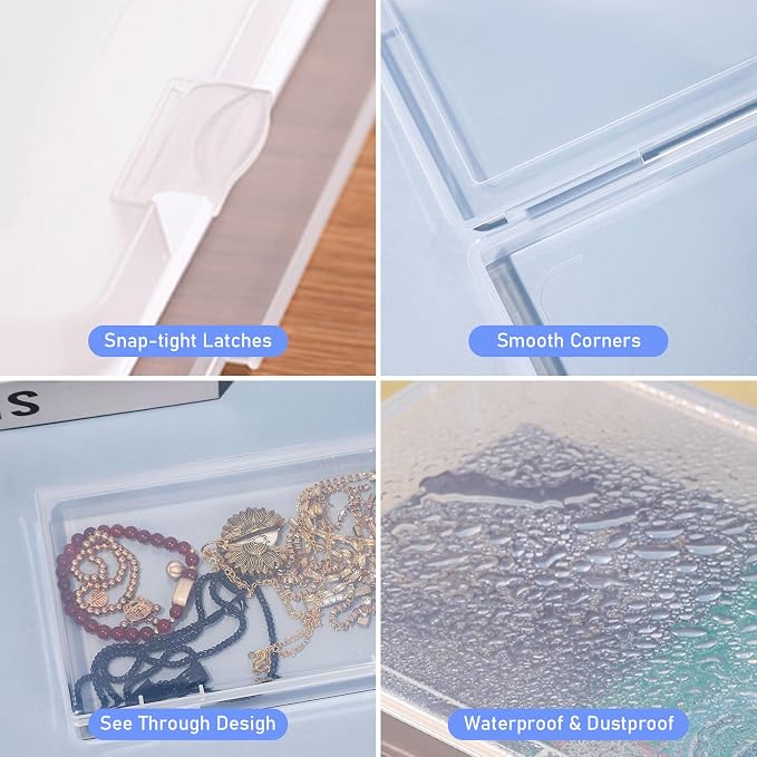 A4 Paper Holder Portable File Box Clear Plastic Document Case Waterproof Dustproof PP Storage Folder Magazine Filing Organizer Office/School Supplies(1-pack-clear-updated)