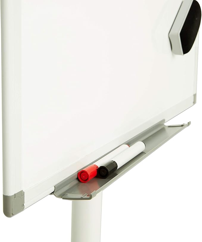 A AIRLLEN Mobile Whiteboard Flipchart Easel Mobile Dry Erase Board Portable Magnetic Whiteboard with Paper Pad on Wheels for Home Office (24X36 inches)