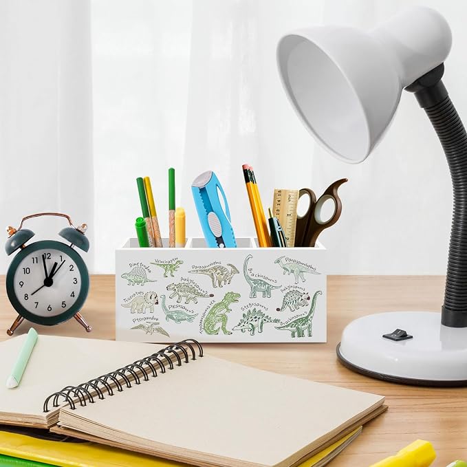Boys Dinosaur Pen Pencil Holder for Desk, Kids Dino Office Desk Accessories, Dinosaur Pen Holders Organizer for Kids BoysKids Boys Toddler Room Classroom Bathroom Nursery Playroom