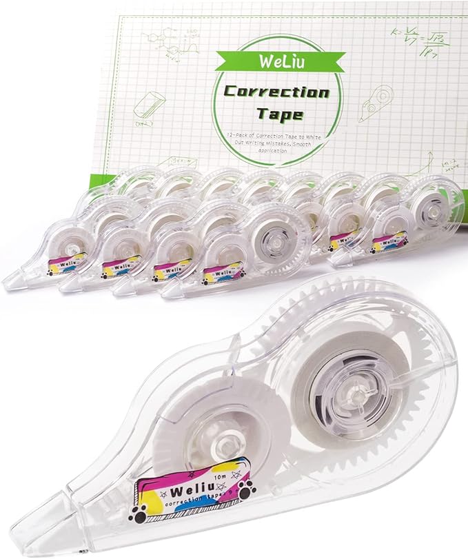 Correction Tape, 12-Pack