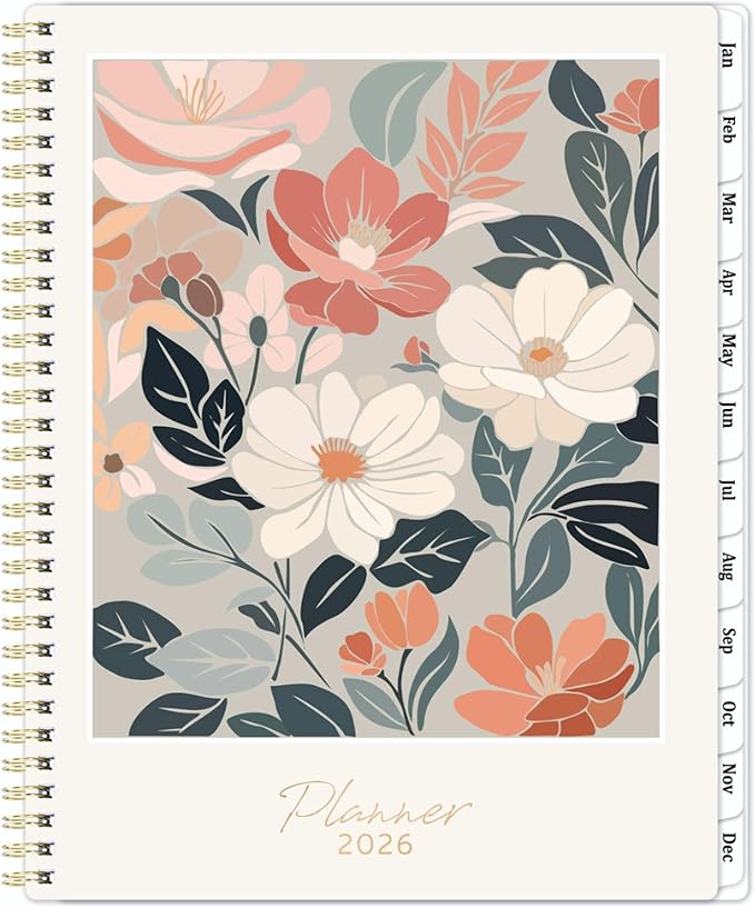 2026 Planner - Planner 2026, 2026 Planner Weekly and Monthly, Jan. 2026 - Dec. 2026, 8.5" x 11" Calendar Planner with 12 Monthly Tabs, Inner Pocket, Daily Organizer