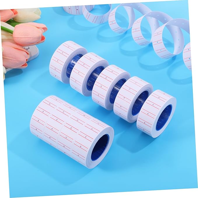 jojofuny 10rolls Self-Adhesive Paper Price Tags Marking Labels for Retail Strong Adhesion