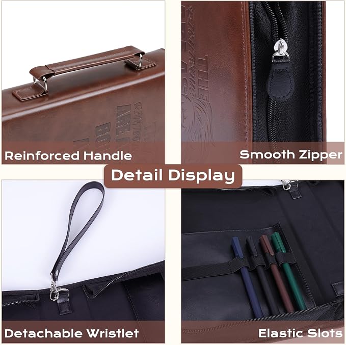 XKDOUS 20 Pcs Bible Case Set with Tabs, Pens, Study Supplies Carrier Holder Portable Men's Bible Bag Church Book Leather Cover Father Day Christian Gift for Dad, Mom, Men, Women