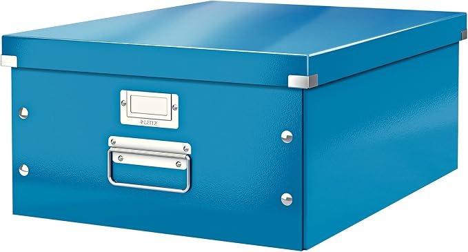 Leitz A5 Storage Box, Click and Store Range 60430001 - Small, Blue Storage Box A3