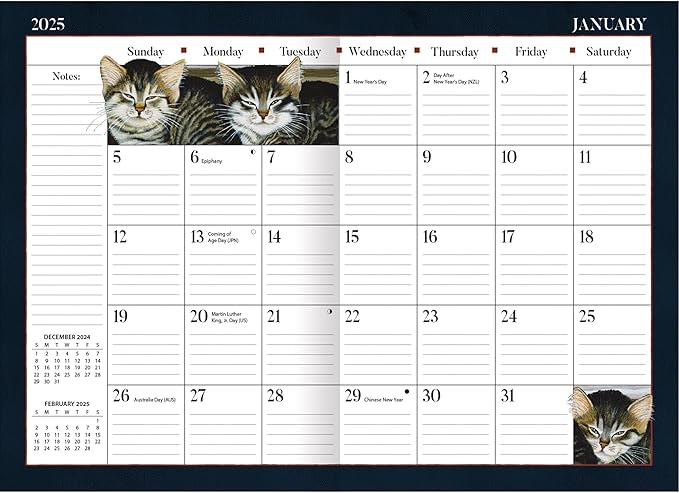 Lang, American Cat 2025 Monthly Pocket Planner by Lowell Herrero